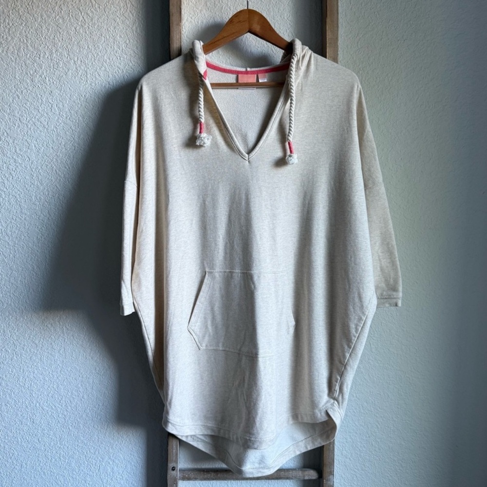 Cozy Cream Hooded Women's Poncho